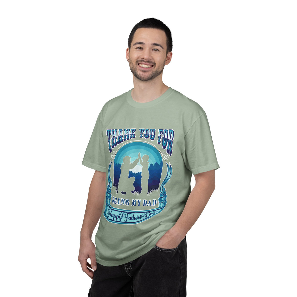 Thank You for Being My Dad T-Shirt | Father's Day High Five Graphic Tee