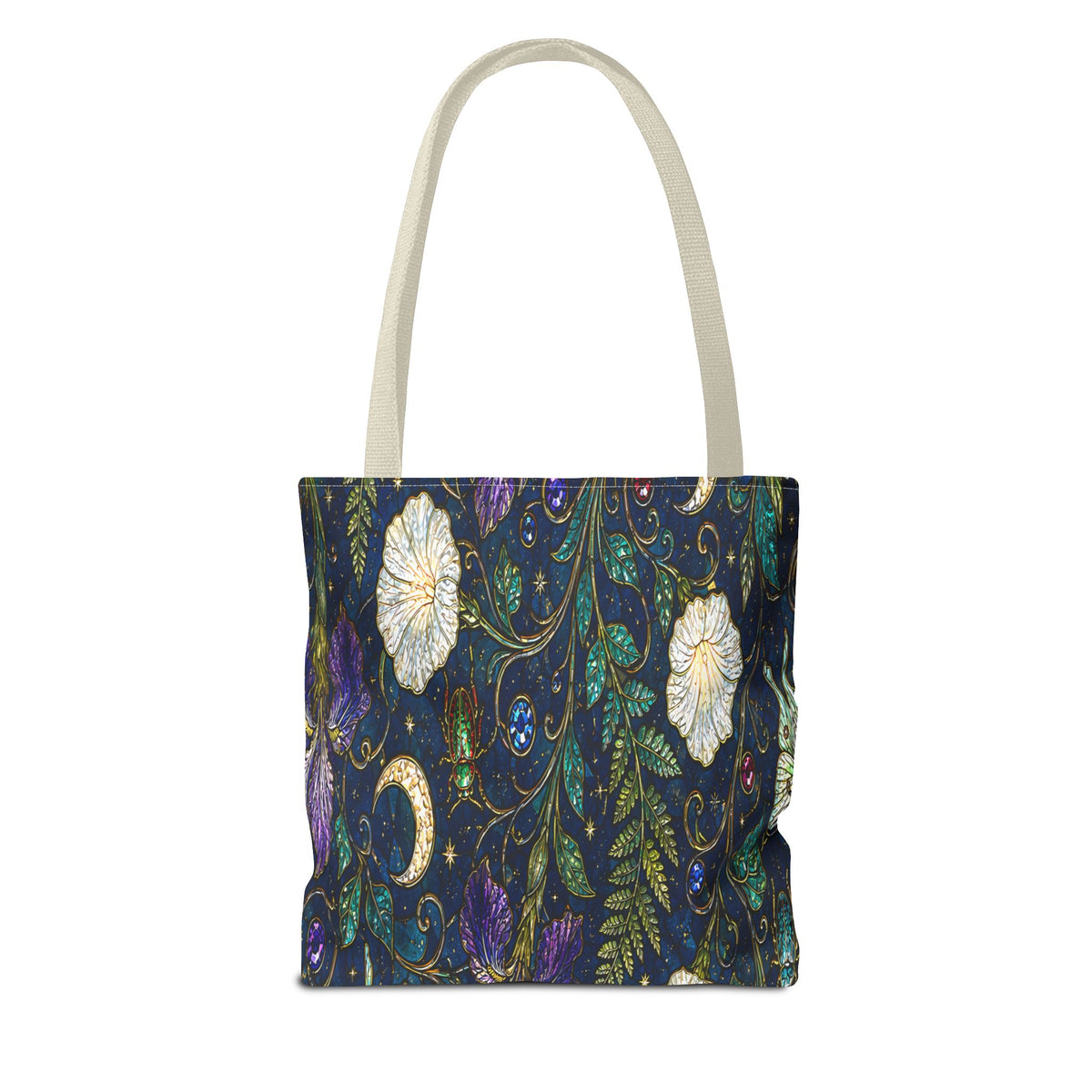 Moonlit Menagerie Garden | Celestial Botanical Tote Bag