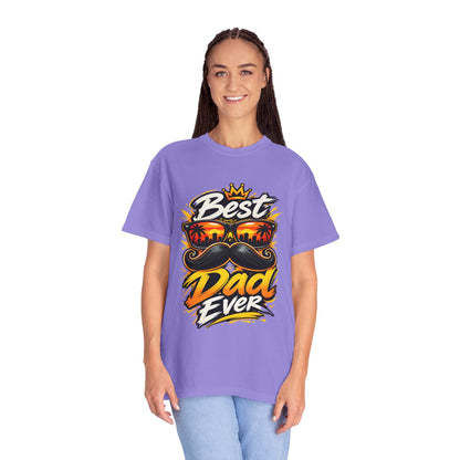 Best Dad Ever T-Shirt | Retro Sunglasses & Mustache Father's Day Tee