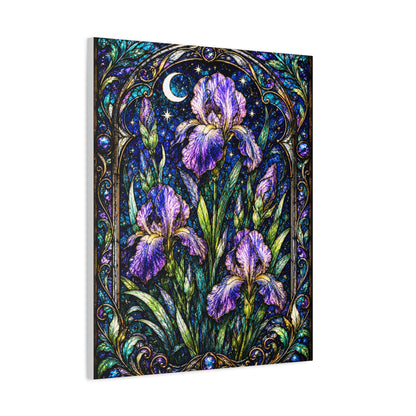 Iris Moon Matte Canvas Wall Art — Stretched Floral Botanical Print