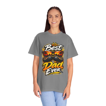 Best Dad Ever T-Shirt | Retro Sunglasses & Mustache Father's Day Tee