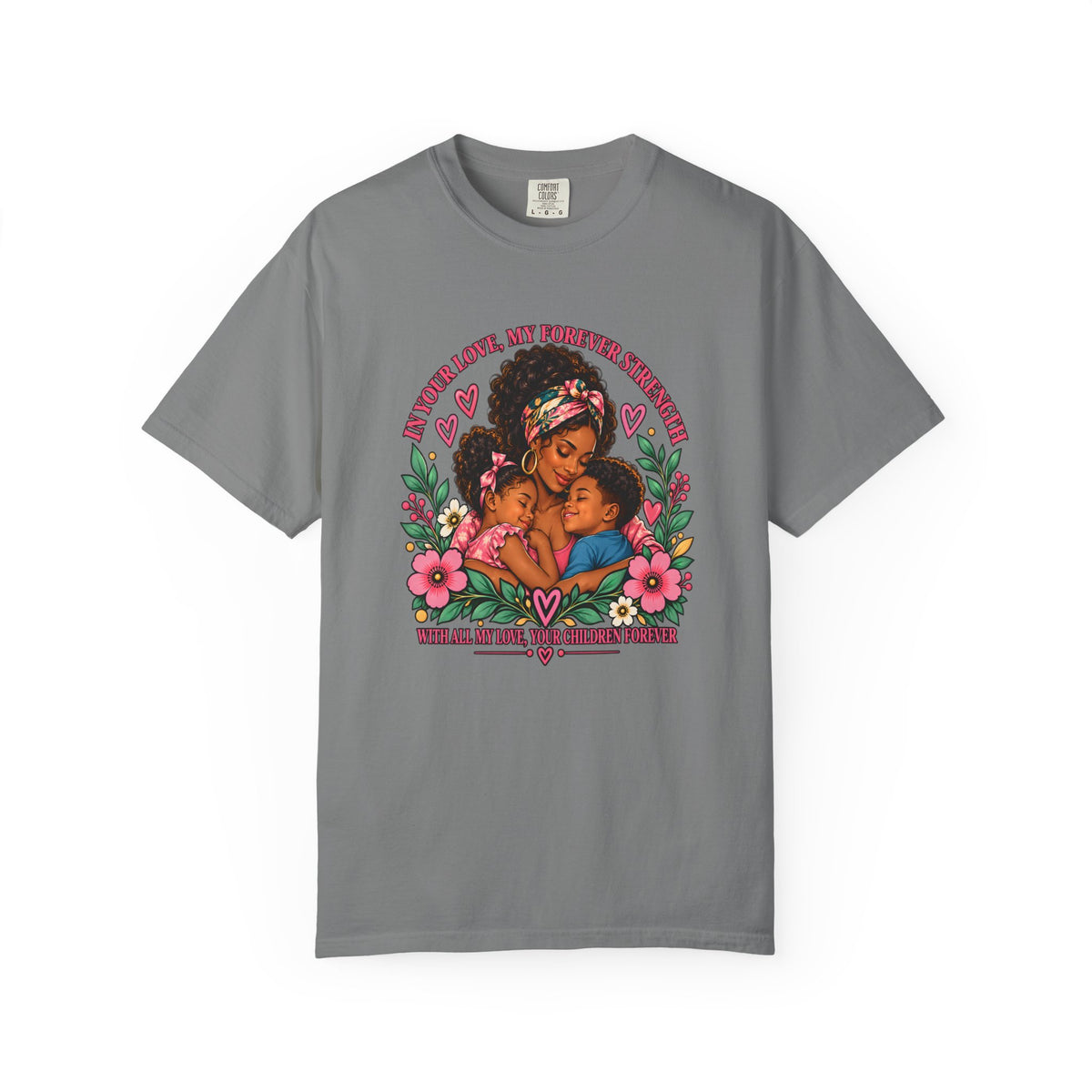 Black Mom & Children Love T-Shirt – Forever Strength Mother’s Day Gift