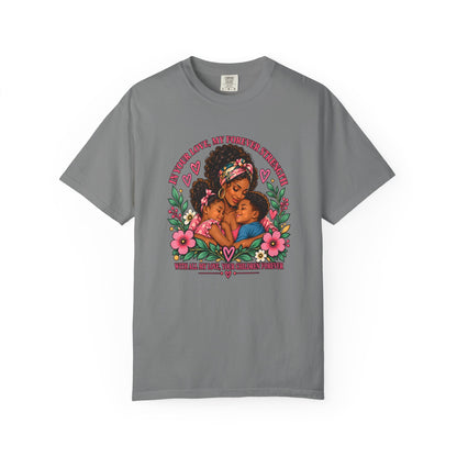 Black Mom & Children Love T-Shirt – Forever Strength Mother’s Day Gift