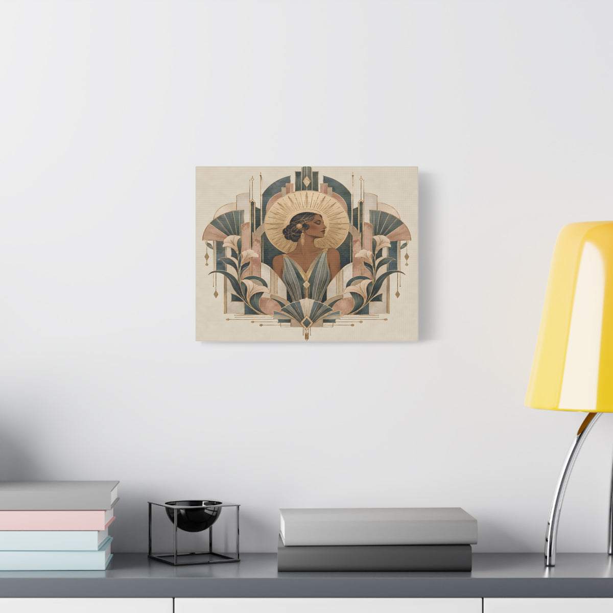 Art Deco Woman Wall Art | Golden Muse Vintage Glamour Print