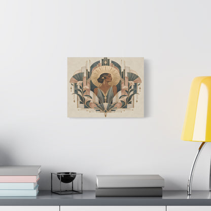 Art Deco Woman Wall Art | Golden Muse Vintage Glamour Print
