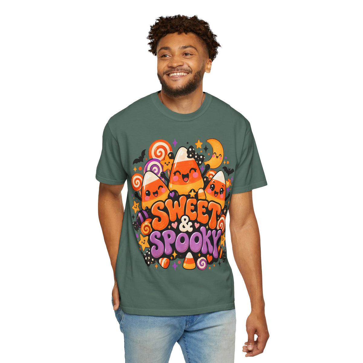 Sweet & Spooky Halloween T-Shirt | Cute Candy Corn Graphic Tee