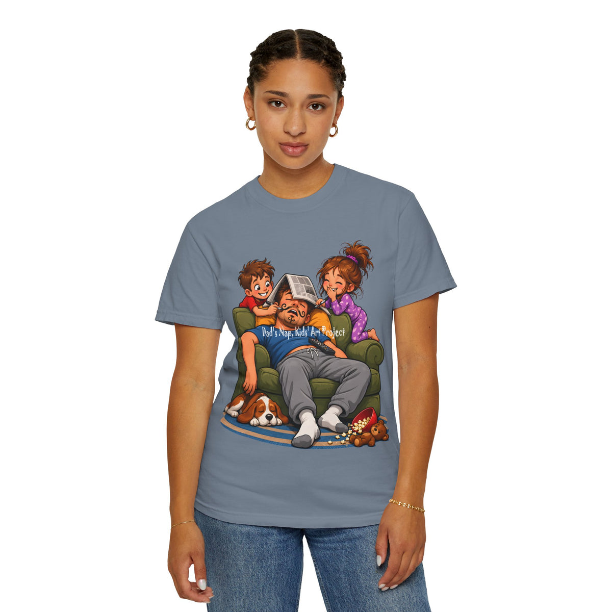 Funny Dad Nap T-Shirt | Kids Prank Sleeping Dad Father's Day Graphic Tee