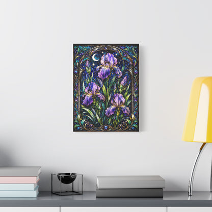 Iris Moon Matte Canvas Wall Art — Stretched Floral Botanical Print