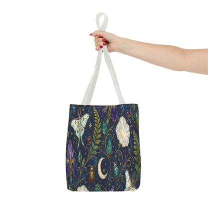 Moonlit Menagerie Garden | Celestial Botanical Tote Bag