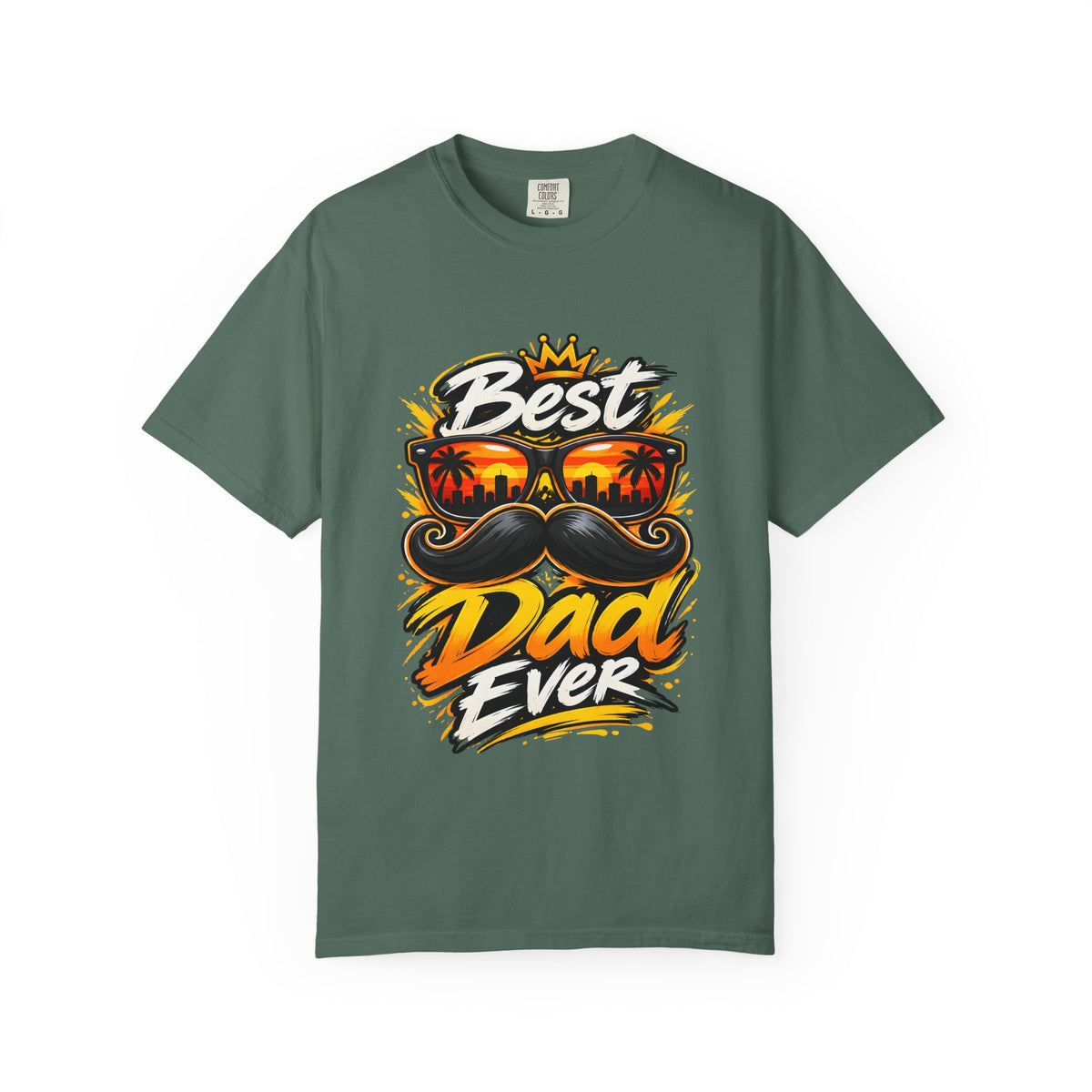 Best Dad Ever T-Shirt | Retro Sunglasses & Mustache Father's Day Tee