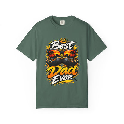 Best Dad Ever T-Shirt | Retro Sunglasses & Mustache Father's Day Tee