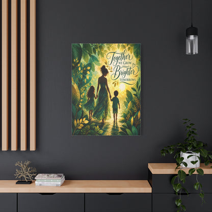 Together We Grow Brighter Tomorrows – Mother &amp; Children Wall Art