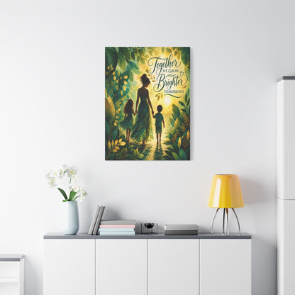 Together We Grow Brighter Tomorrows – Mother &amp; Children Wall Art
