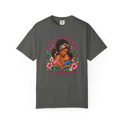 Black Mom & Children Love T-Shirt – Forever Strength Mother’s Day Gift