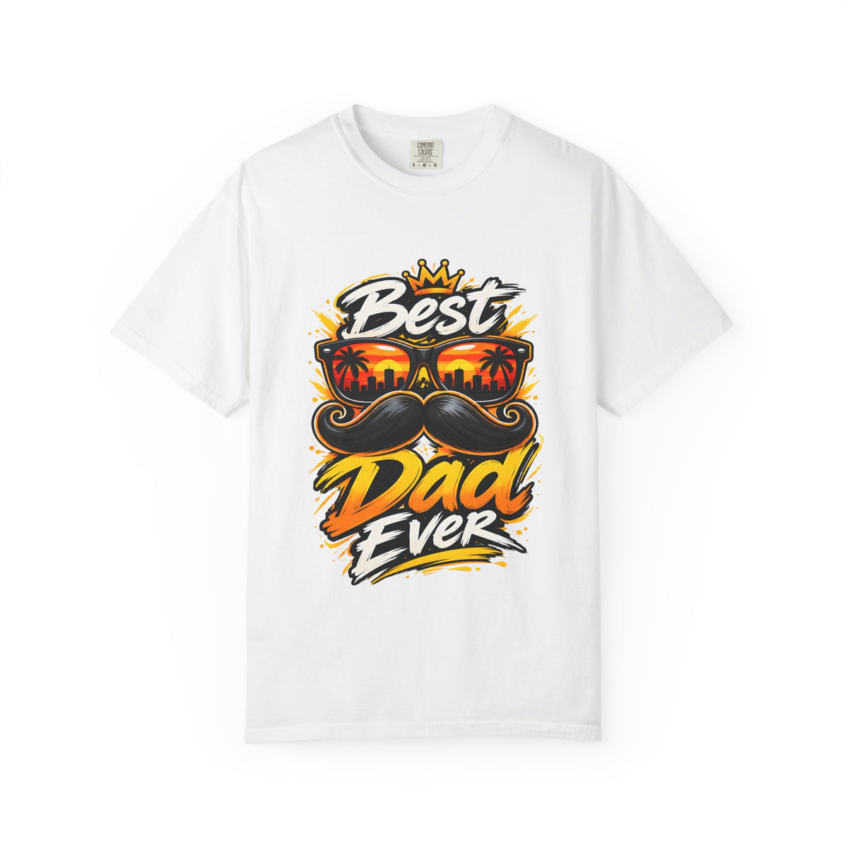 Best Dad Ever T-Shirt | Retro Sunglasses & Mustache Father's Day Tee