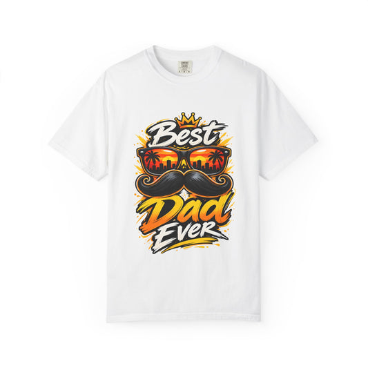 Best Dad Ever T-Shirt | Retro Sunglasses & Mustache Father's Day Tee
