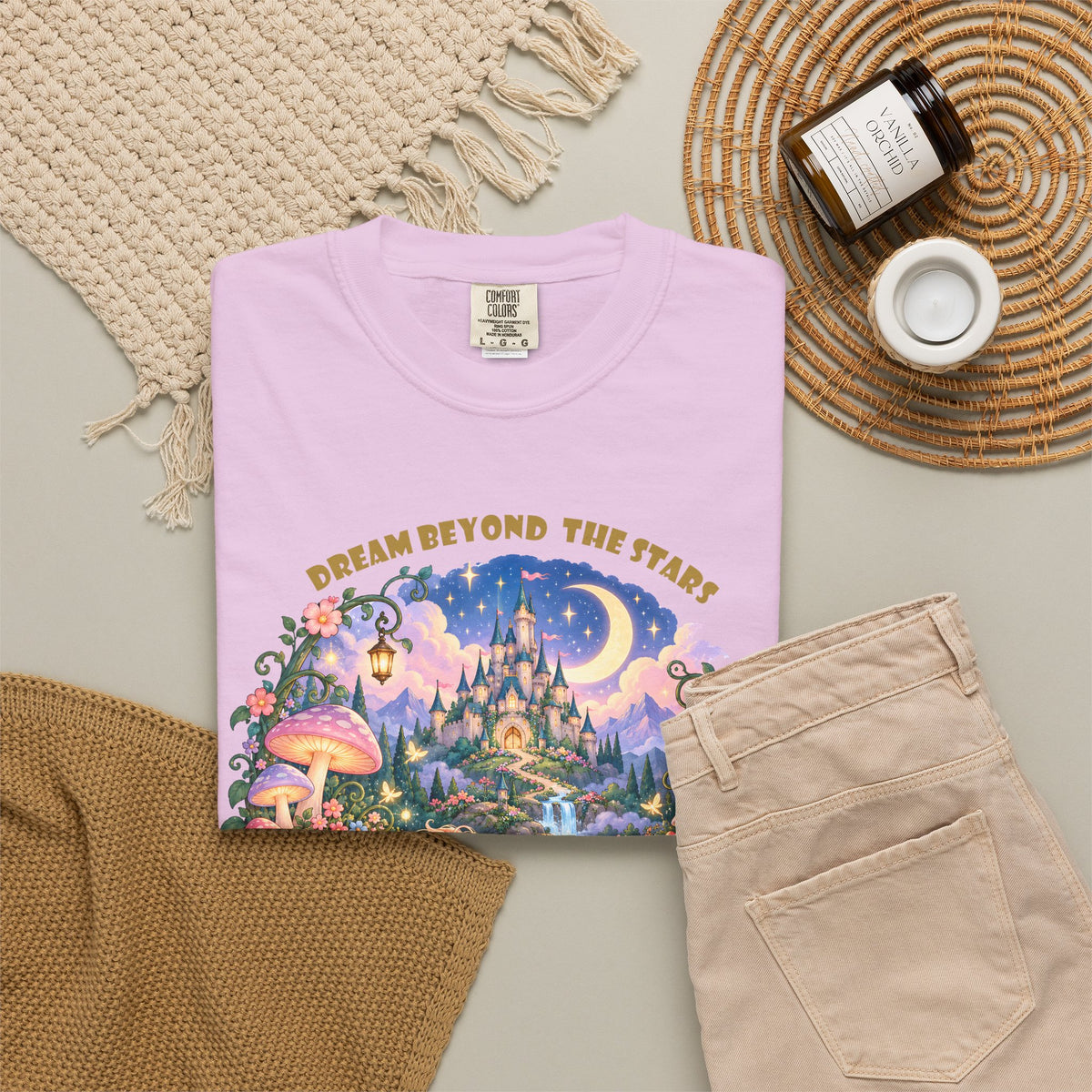 Enchanted Unicorn & Dragon Fairytale T-Shirt – Magical Castle Garden
