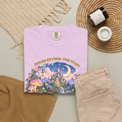 Enchanted Unicorn & Dragon Fairytale T-Shirt – Magical Castle Garden