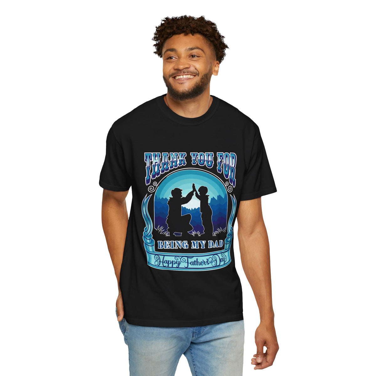Thank You for Being My Dad T-Shirt | Father's Day High Five Graphic Tee