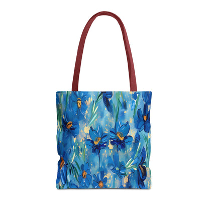 Cobalt Wildflower Meadow – Blue & Gold Painterly Floral Pattern