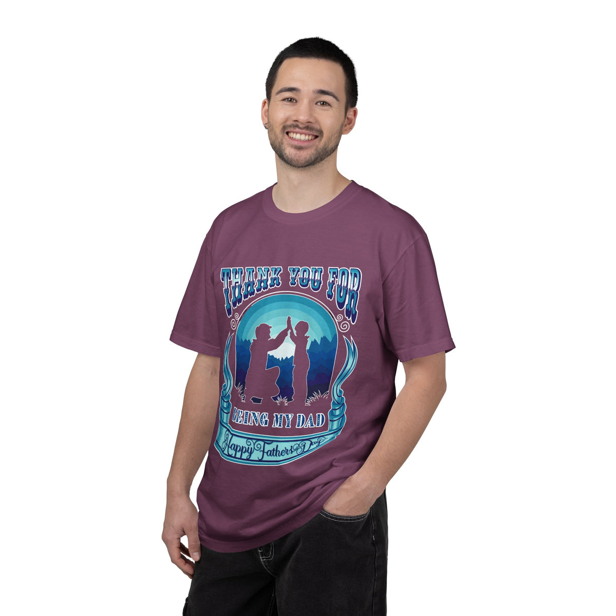 Thank You for Being My Dad T-Shirt | Father's Day High Five Graphic Tee