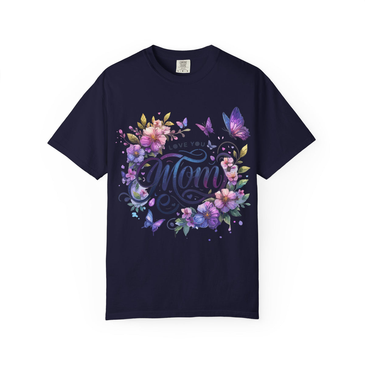 Love You Mom Floral Butterfly Gift Design