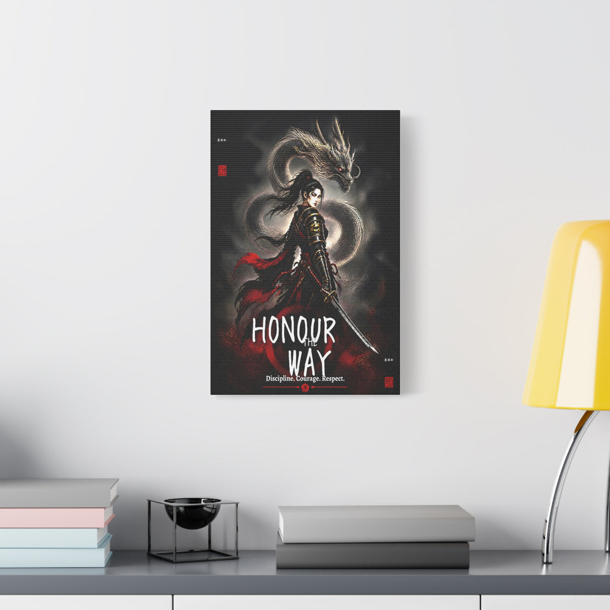Honour the Way Samurai Dragon Warrior Wall Art
