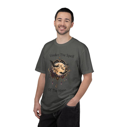 Moonlit Enchantment T-Shirt | Gothic Celestial Moon & Bats Graphic Tee