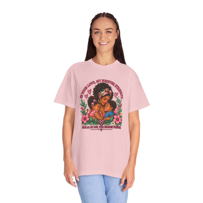 Black Mom & Children Love T-Shirt – Forever Strength Mother’s Day Gift