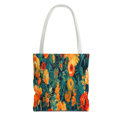 Floral Garden Tote Bag — Vibrant Botanical All-Over Print
