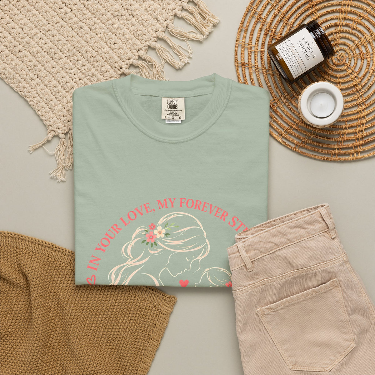 Mother and Child Floral Love Forever T-Shirt