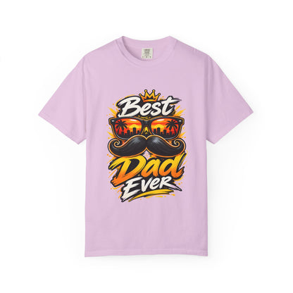 Best Dad Ever T-Shirt | Retro Sunglasses & Mustache Father's Day Tee