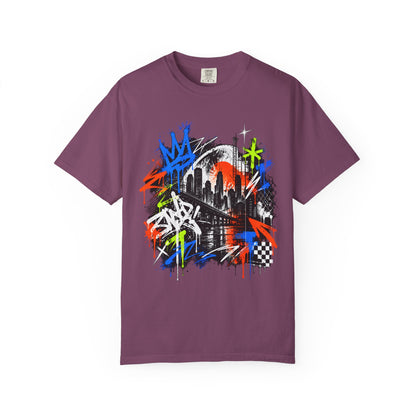 Urban Neon Graffiti Cityscape Streetwear T-Shirt