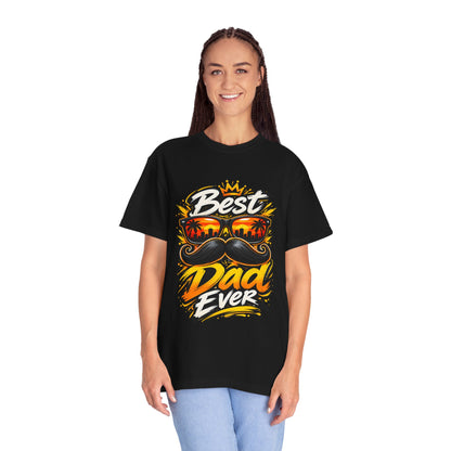 Best Dad Ever T-Shirt | Retro Sunglasses & Mustache Father's Day Tee
