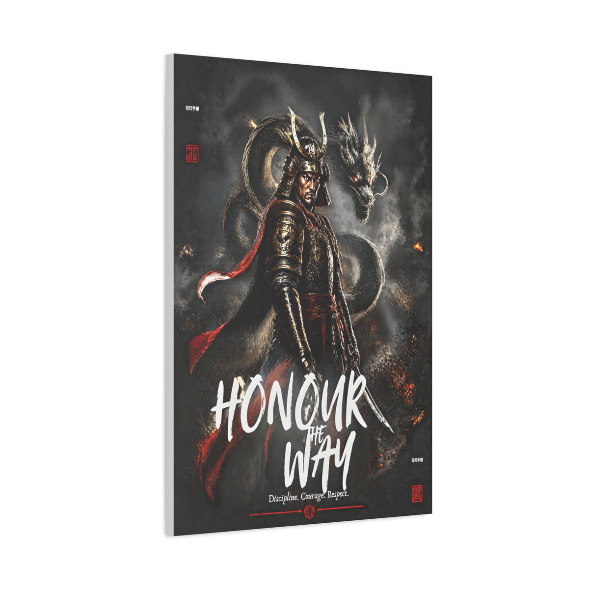Samurai Warrior Canvas Print — "Honour the Way" Matte Stretched Wall Art