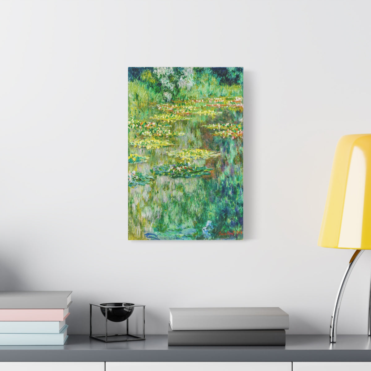 Claude Monet Water Lily Pond Wall Art – Vintage Impressionist Botanical Print
