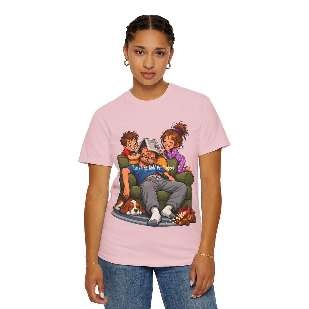 Funny Dad Nap T-Shirt | Kids Prank Sleeping Dad Father's Day Graphic Tee