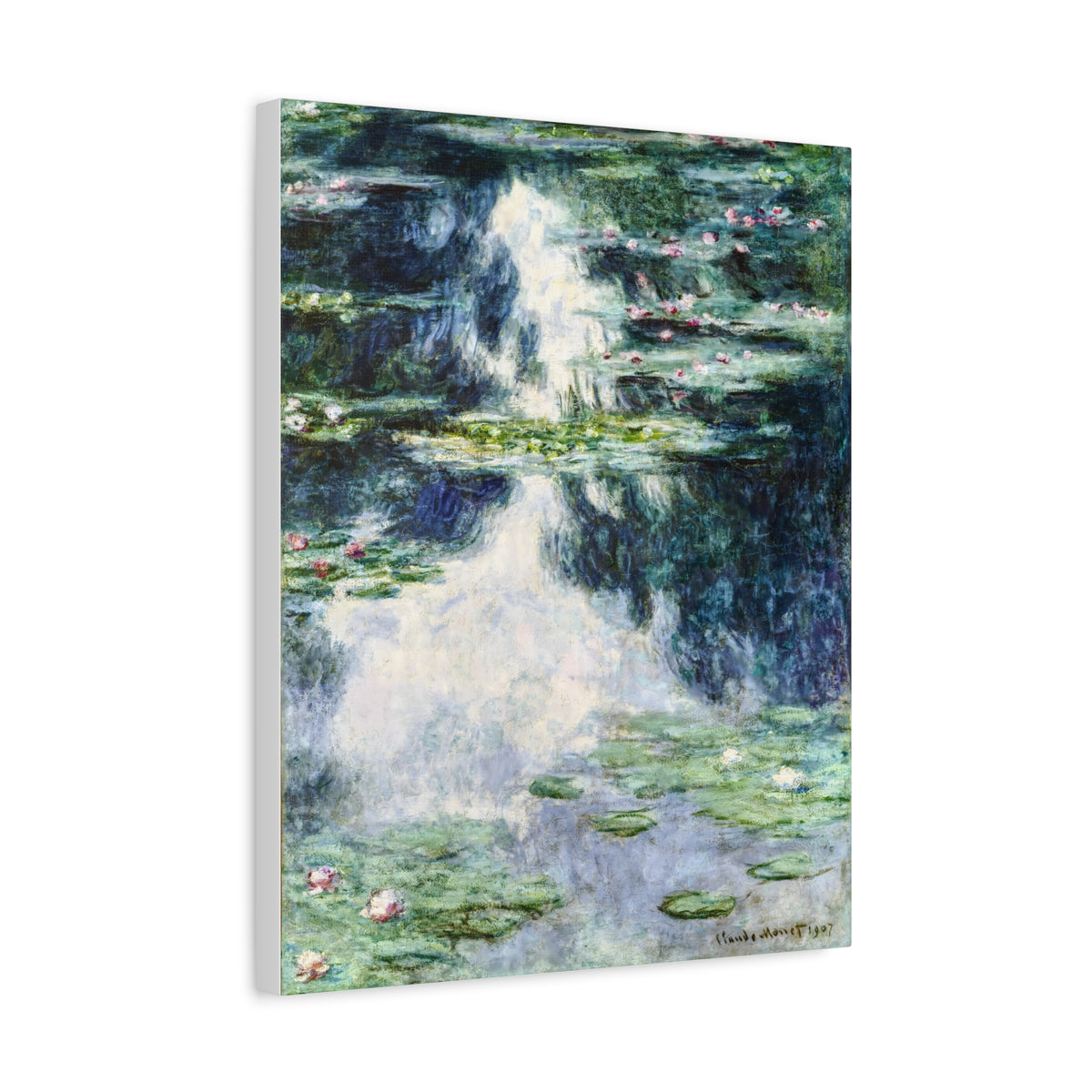 Claude Monet Water Lilies Wall Art | Blue Green Impressionist Pond Print