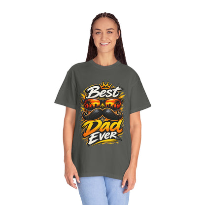 Best Dad Ever T-Shirt | Retro Sunglasses & Mustache Father's Day Tee