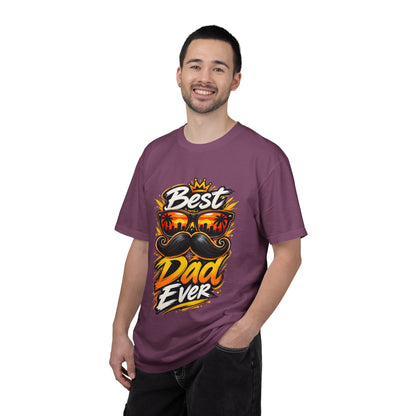 Best Dad Ever T-Shirt | Retro Sunglasses & Mustache Father's Day Tee