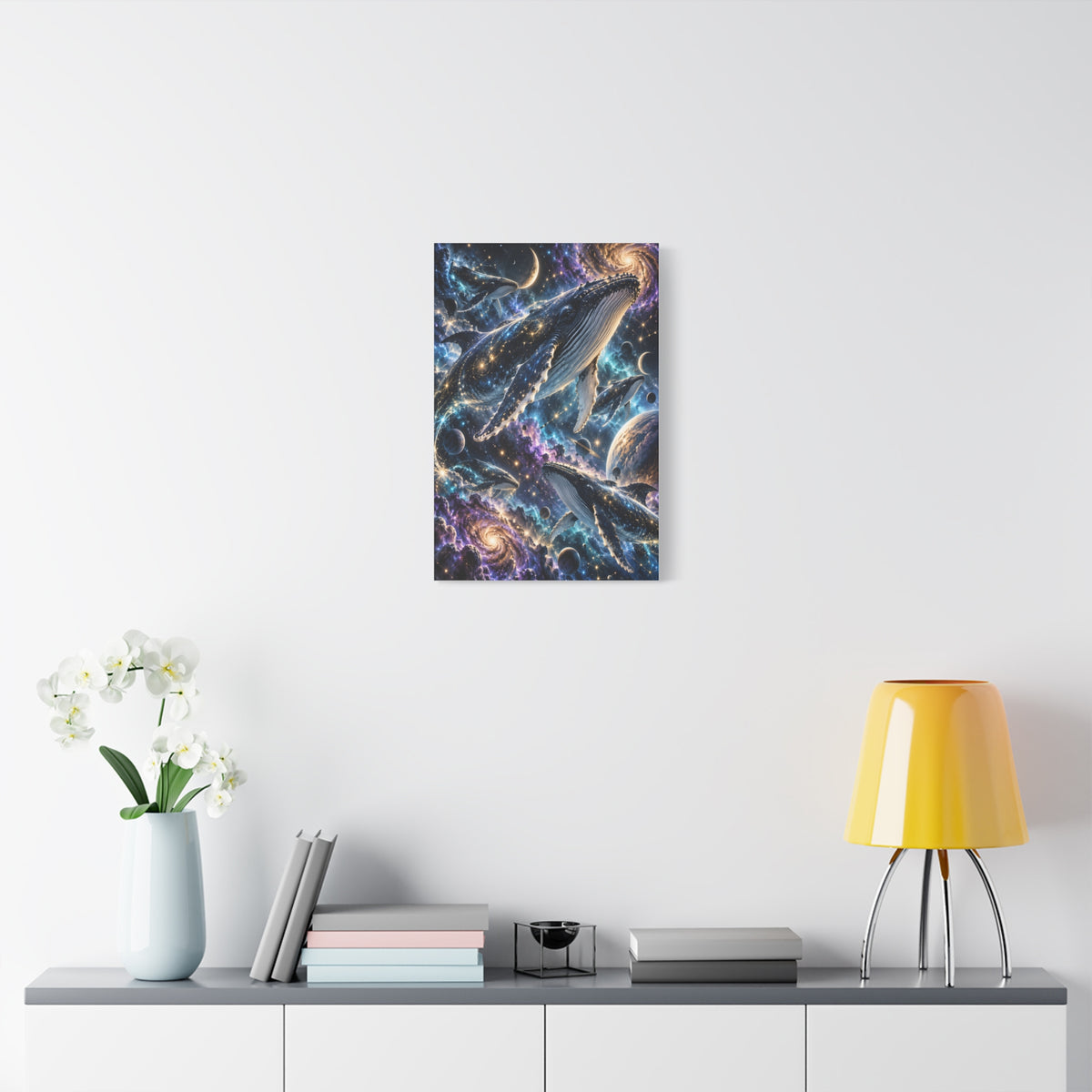 Celestial Whale Migration Galaxy Fantasy Wall Art