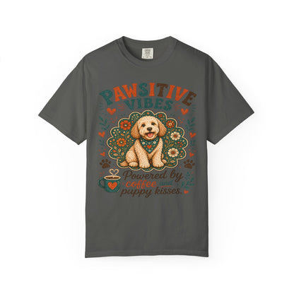 Pawsitive Vibes | Coffee & Puppy Kisses Dog Lover T-shirt
