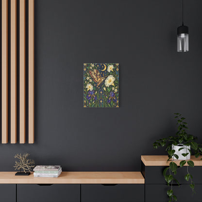 Moonlit Moth & Floral Botanical Print - 5 sizes