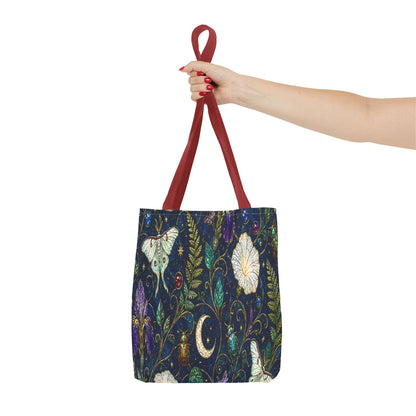 Moonlit Menagerie Garden | Celestial Botanical Tote Bag