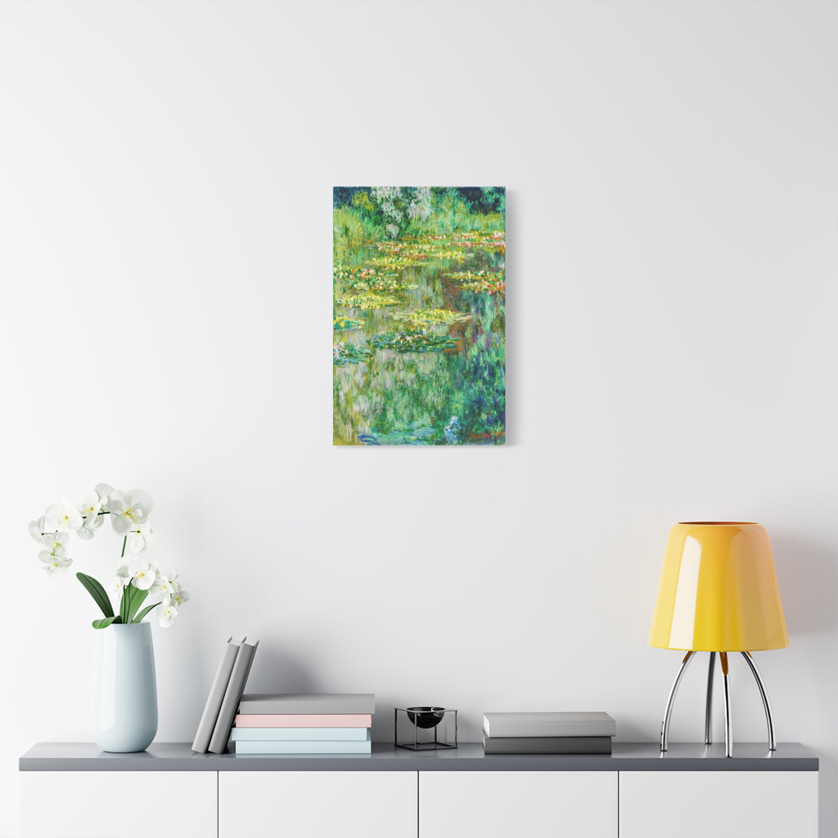Claude Monet Water Lily Pond Wall Art – Vintage Impressionist Botanical Print