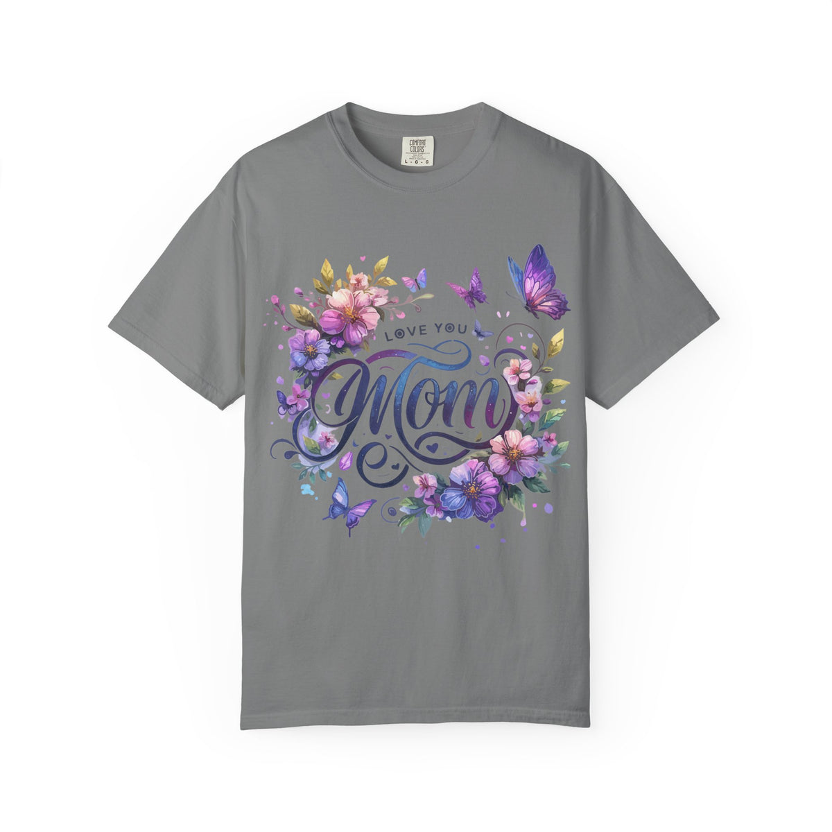 Love You Mom Floral Butterfly Gift Design