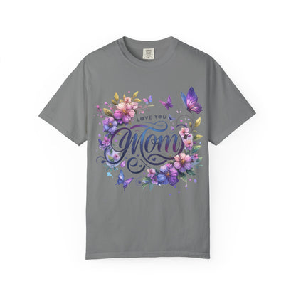 Love You Mom Floral Butterfly Gift Design
