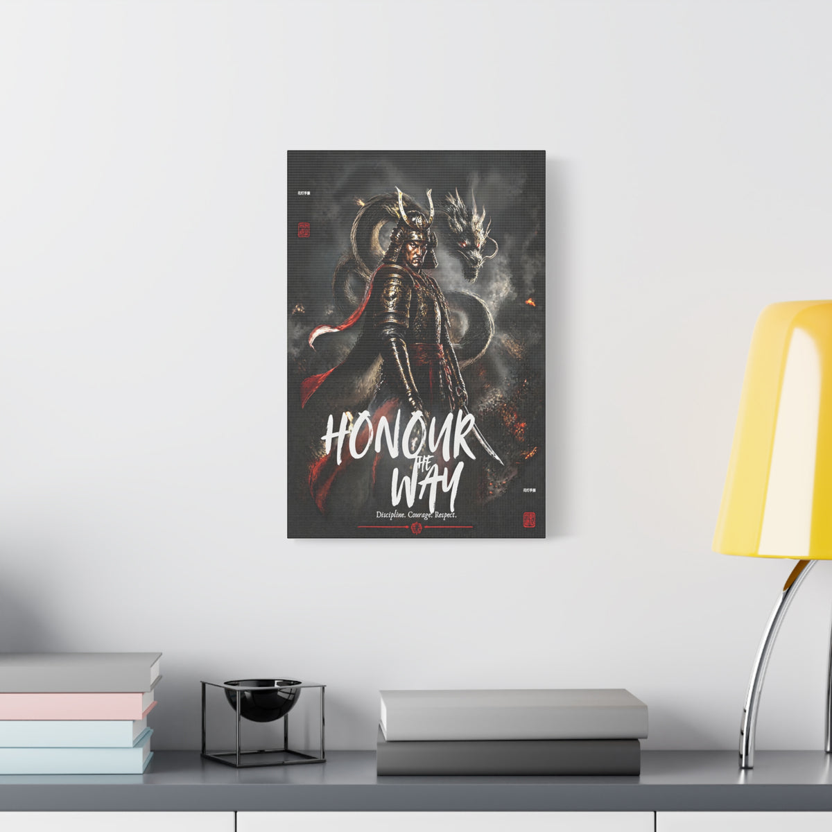 Samurai Warrior Canvas Print — "Honour the Way" Matte Stretched Wall Art