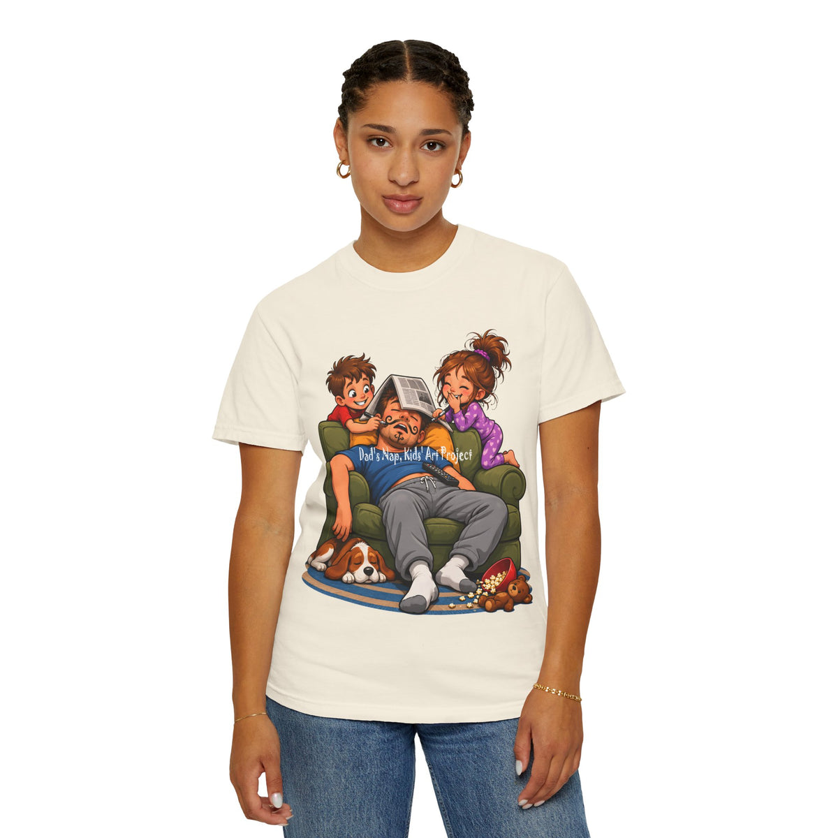Funny Dad Nap T-Shirt | Kids Prank Sleeping Dad Father's Day Graphic Tee