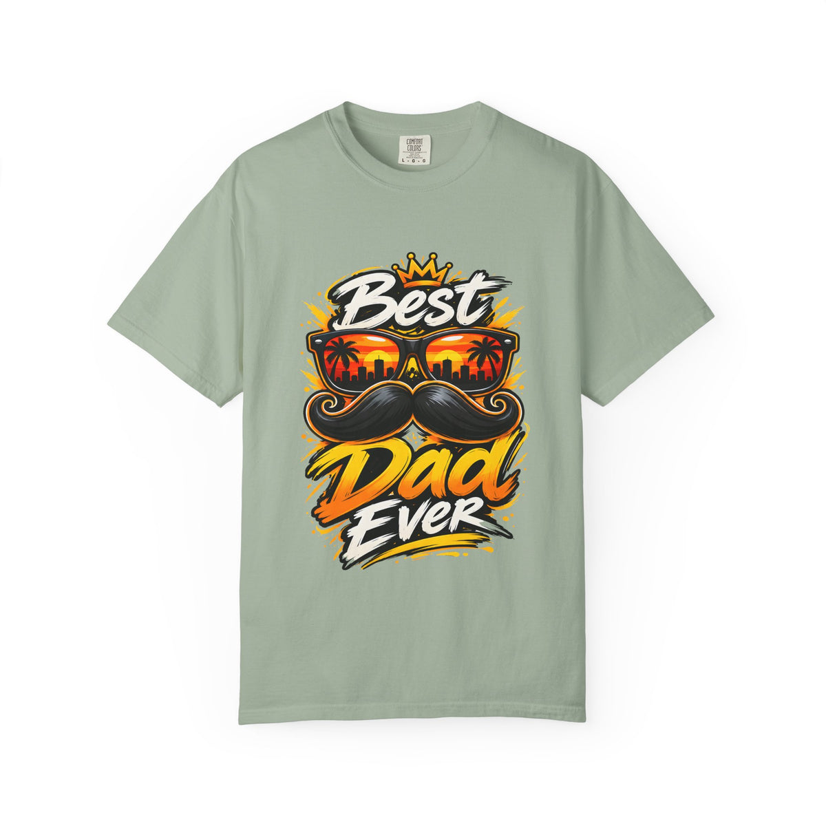 Best Dad Ever T-Shirt | Retro Sunglasses & Mustache Father's Day Tee